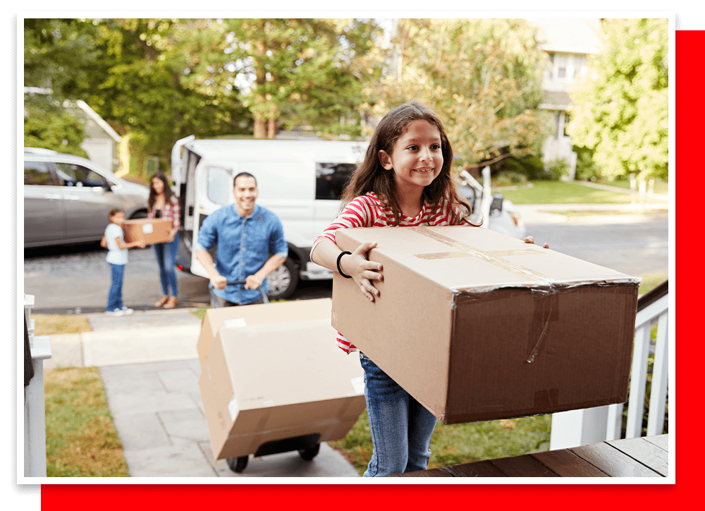 family moving into new home